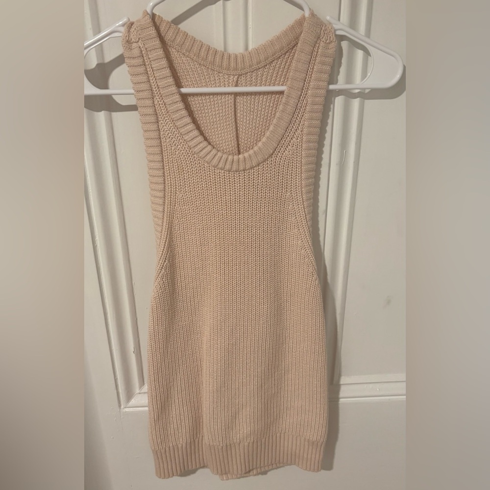 J. Crew Beige Knit Tank Sweater